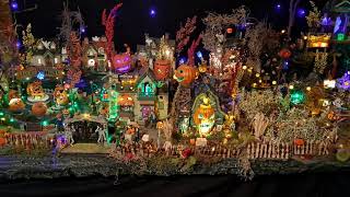 Lemax Spooky Town and Department 56 Halloween village display 2021. Halloween village 2021