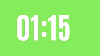 countup 3 minute - simple white HD (timer and alarm) green screen
