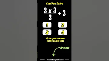Can You Solve 3 3 3 3 