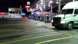 #190 Backwards in the Fuel Island The Life of an Owner Operator Flatbed Truck Driver Vlog