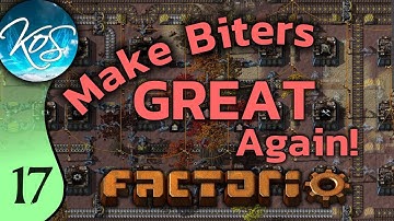 Factorio Ep 17: NORTHERN BARRIER - Make Biters GREAT Again! - Mod, Let