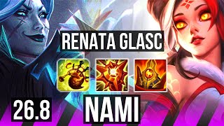 RENATA GLASC &amp; Ashe vs NAMI &amp; Draven (SUP) | Good KDA: 1/2/26 | EUNE Master | 26.8