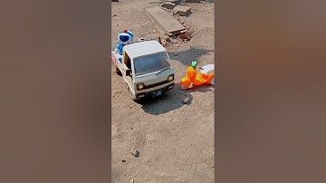 rc car suzuki pickup carry wpl d12 1/10  working #shorts #mobileremotecontrol #wpl #d12