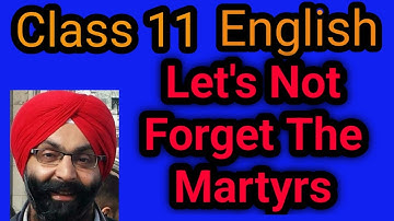 Class 11, English, Lesson 7, Let