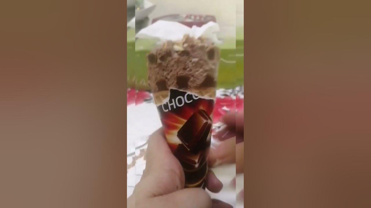 Quanta Chocolate ice cream cone 🍦 yummy and delicious satisfying dessert 😋 YouTube