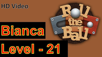 How to Play Roll the Ball Slide Puzzle Bianca Level 21 with 3 Stars Walkthrough