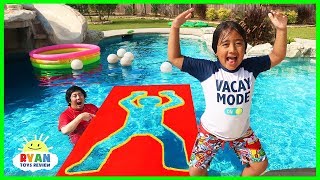 Jumping Through impossible Shapes into Water!!