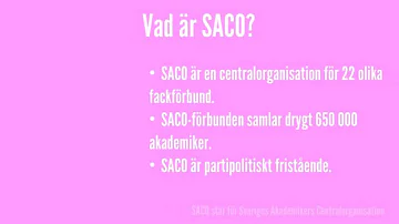 Vad är Saco förkortning för?