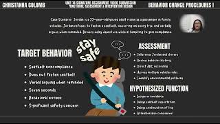 Unit 14: Functional Assessment and Intervention Design - Signature Assignment Video Submission