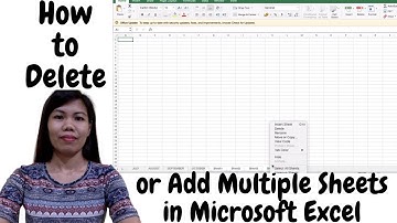 How to Delete and Add Multiple Sheets in Microsoft Excel