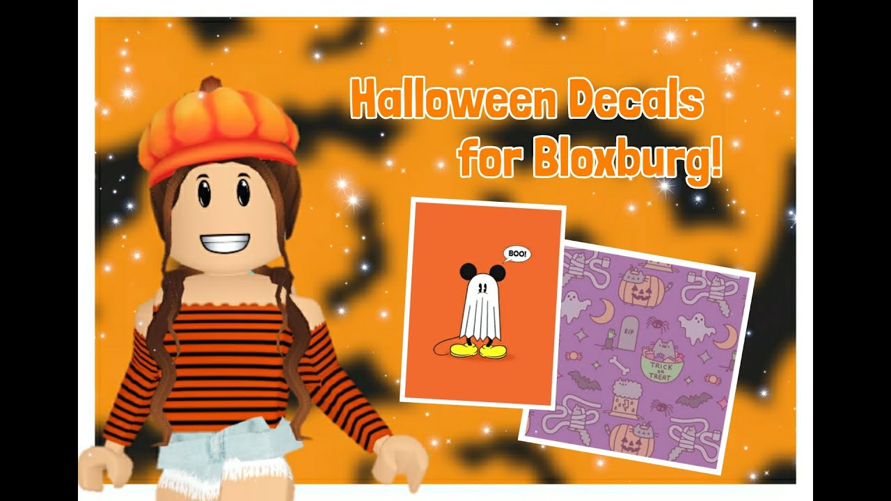 Cute and Aesthetic Halloween Bloxburg Decals ~ Kikiprincess123 - YouTube