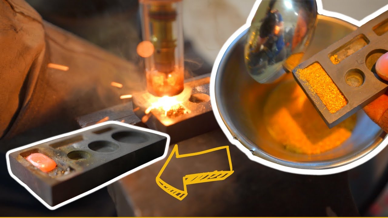 Melting Raw Gold into a Gold Bar with a TIG Welder YouTube