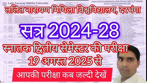 LNMU 2nd semester exam routine 2024-28| Inmu ug 2nd semester final exam date@cmcollegedarbhanga