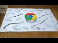 How to Draw Google Chrome Logo in 3D