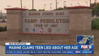 Marine Claims Teen Lied About Her Age