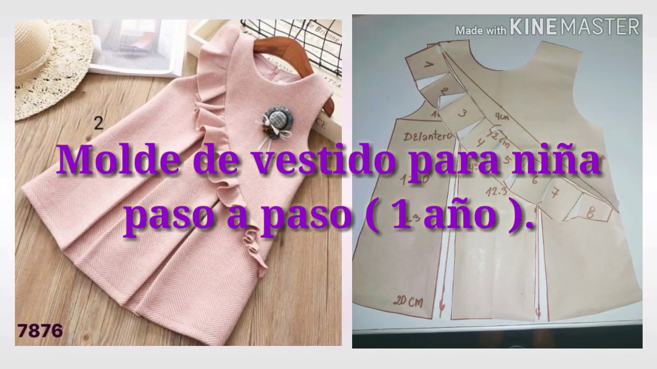 MOLDE DE VESTIDO 👗 PARA NIÑA ( 1 AÑO ) - frock - YouTube