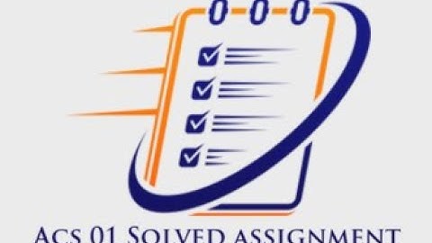 Acs 01 solved assignment 2020- 2021 in English