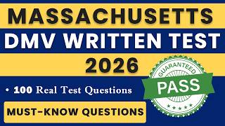 Massachusetts RMV Written Test 2026 | 100 Most Important Questions | MA RMV Permit Test 2026
