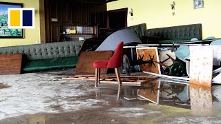 Hong Kong businesses destroyed by Super Typhoon Ragasa
