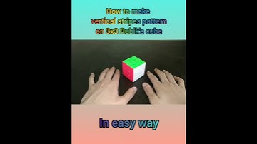 Learn vertical stripes pattern on 3x3 Rubik