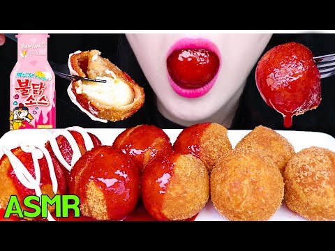 ASMR *SPICY CHEESE BALLS 까르보 불닭 치즈볼 먹방 (EATING SOUNDS) NO TALKING MUKBANG