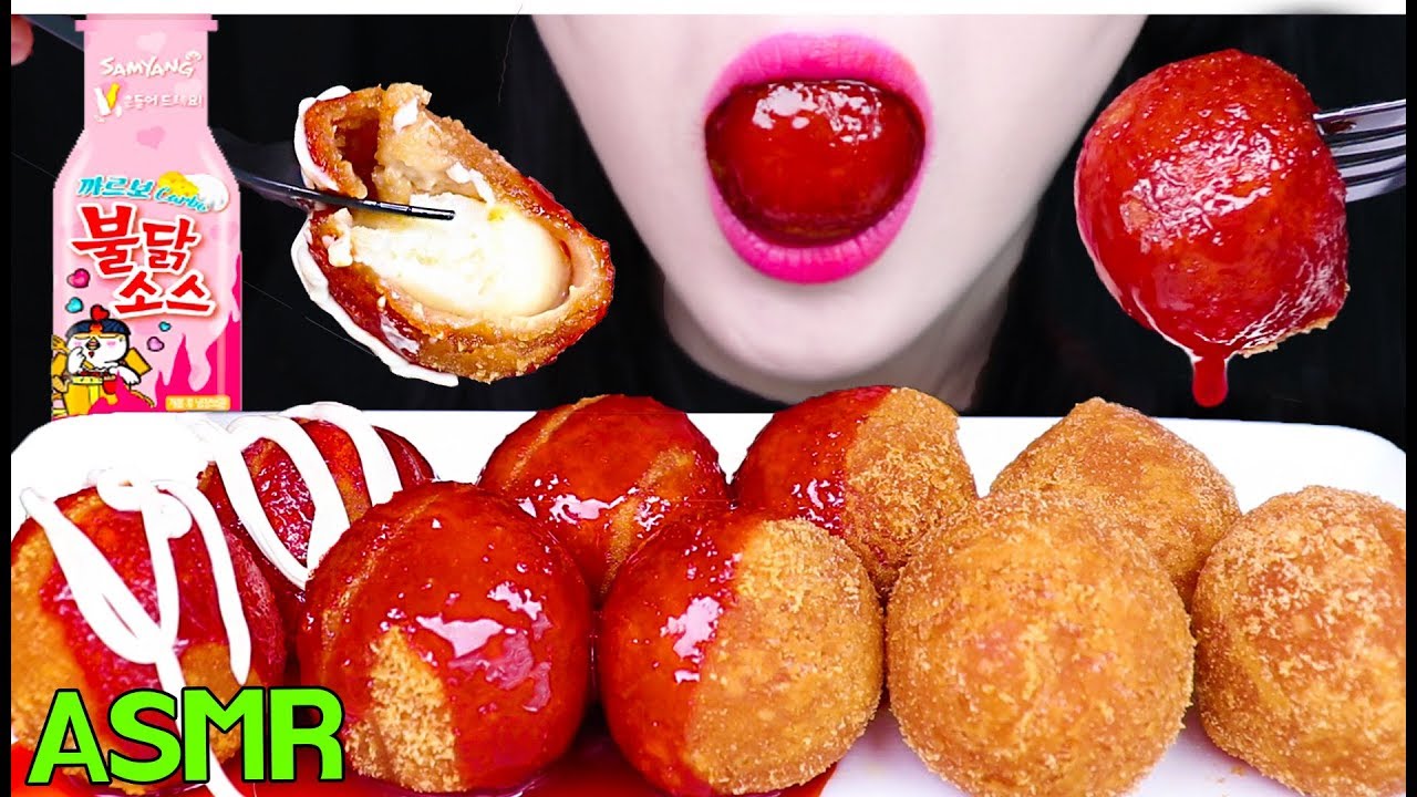 ASMR *SPICY CHEESE BALLS 까르보 불닭 치즈볼 먹방 (EATING SOUNDS) NO TALKING