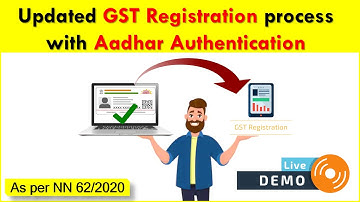 🔴Live GST Registration with Aadhar Authentication | How to authenticate aadhar for GST
