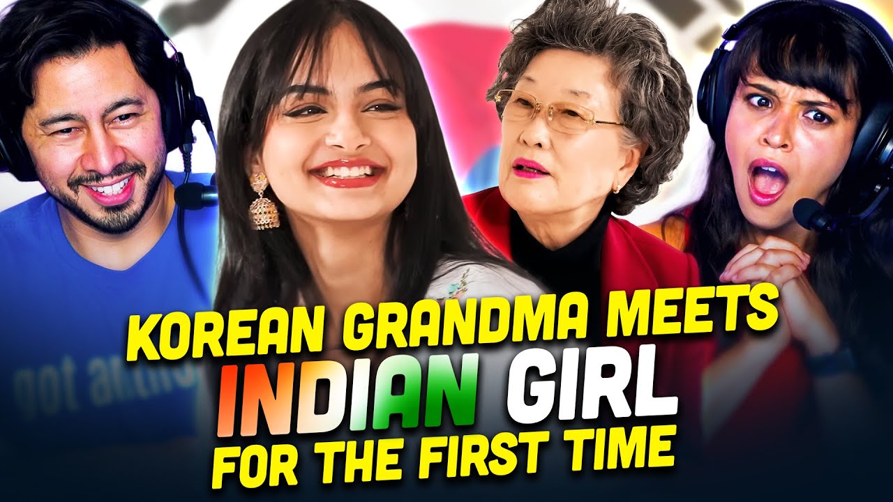 Korean Grandma Meets Indian Girl For The First Time REACTION! | GIGGLE