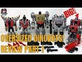 Oversized KO POTP Dinobots in G1 Colors Review Part 1(Black Mamba Dino-Troops Alloy Version)