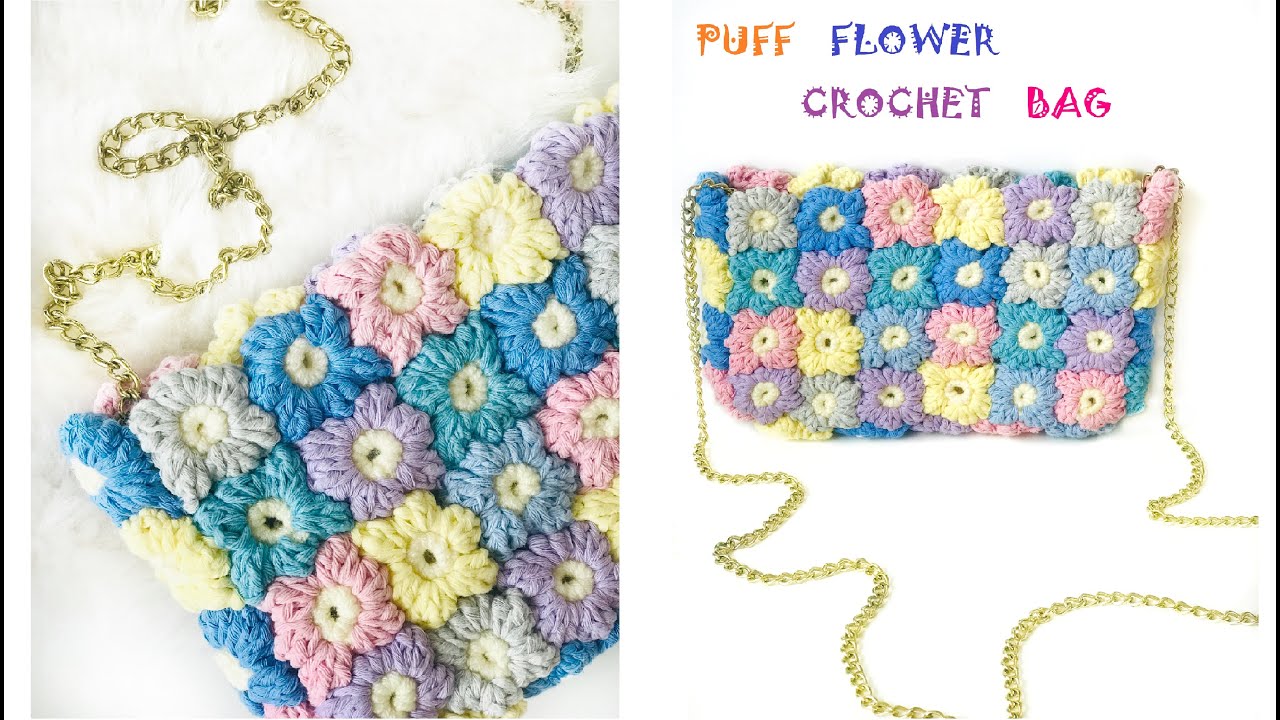 Crochet Puff Stitch Flowers Free Pattern