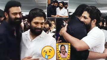 Allu Arjun Met Prabhas at Krishnam Raju garu Home | Allu Arjun Emotional Hug To Prabhas | TT