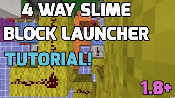 Minecraft - 4 Directional Slimeblock Launcher - Tutorial