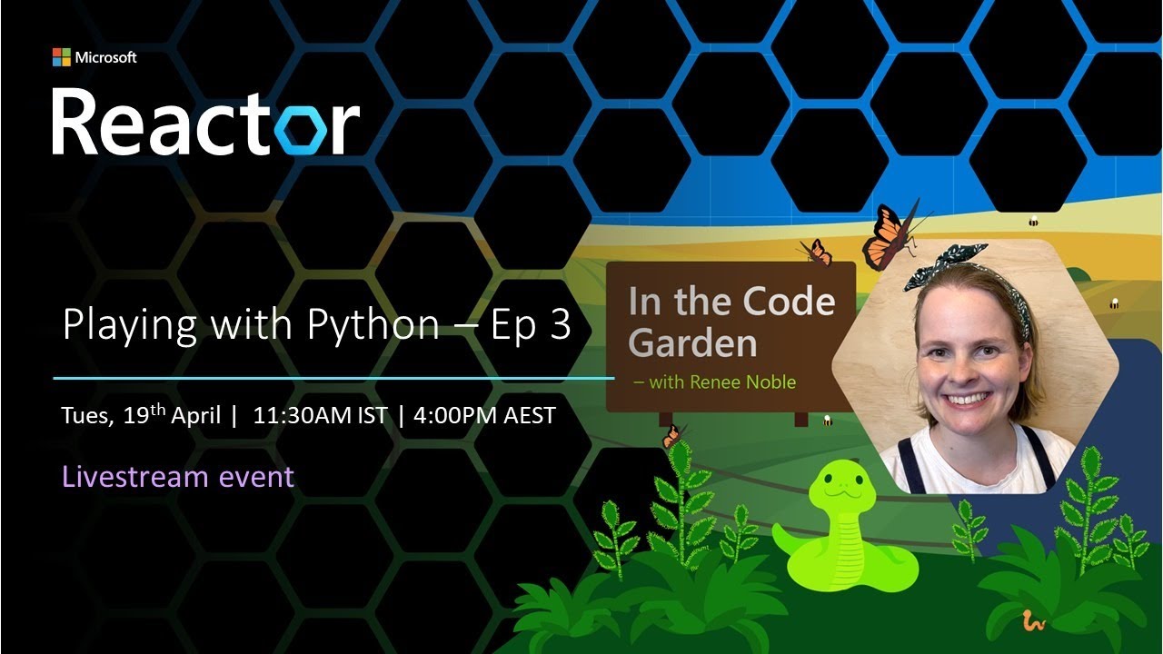 In the Code Garden - With Renee | Playing with Python - Ep 3 - YouTube