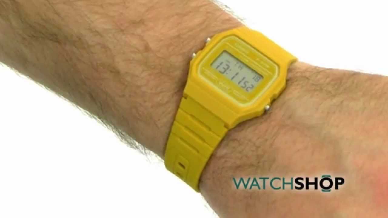 Unisex Casio Classic Alarm Chronograph Watch (F-91WC-9AEF) - YouTube