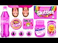 ピンクの食べ物だけを24時間食べるチャレンジ | 面白いキッチンハック Fun Teen