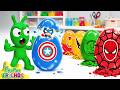 Pea Pea vs Superhero Eggs Battle… Captain America Breaks Out?! 🥚🔥