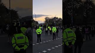 Celtic v Sturm Graz ultras and fans police escort to Parkhead #celtic #glasgowceltic #celticpark cfc