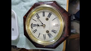 1855 E N  Welch Marines Eight Day & Thirty Hour Clock