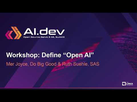 Workshop: Define "Open AI" - Mer Joyce, Do Big Good & Ruth Suehle, SAS Episode cover