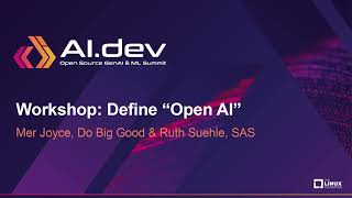 Workshop: Define Open AI - Mer Joyce, Do Big Good & Ruth Suehle, SAS