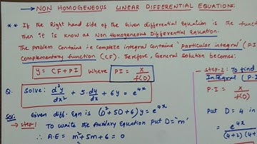 Problem on non-homogeneous linear differential equation (M4)