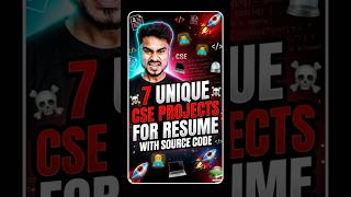 7 Unique Resume Project ideas for CSE Branch Students. #cseprojects #resumeprojects #computerscience