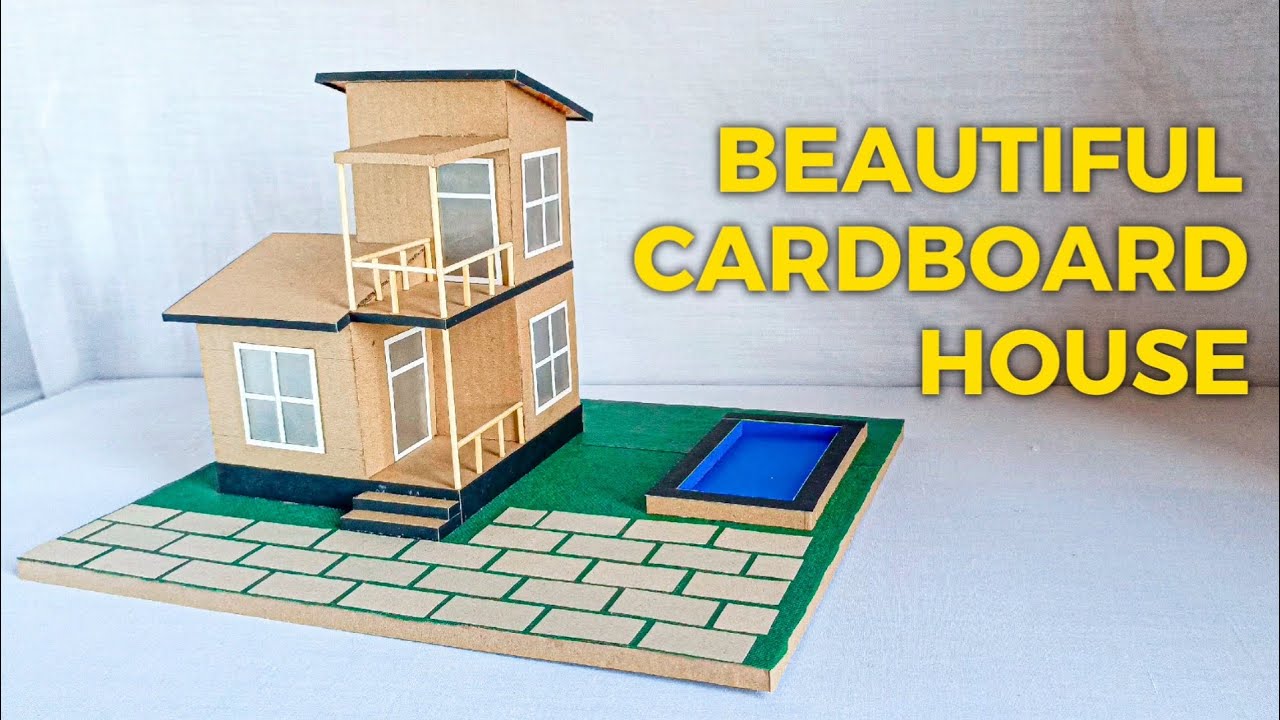 How To Make Beautiful Cardboard House 🏠 | Cardboard Idea, Cardboard House