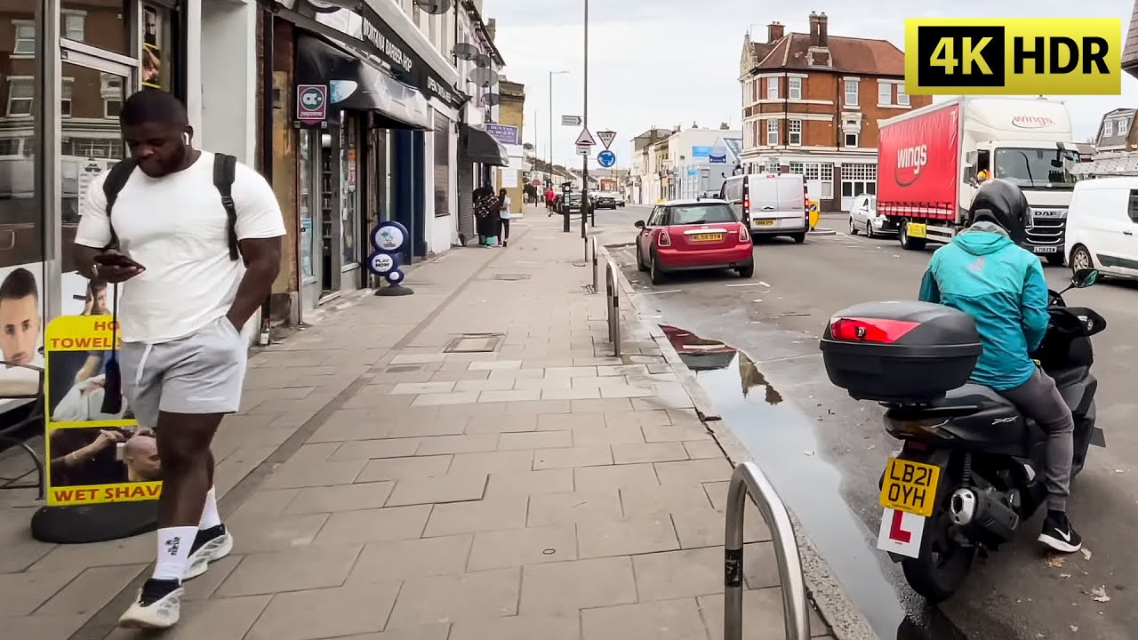 Walking around Haydons Road Station, South West London Walking Tour 4K HDR