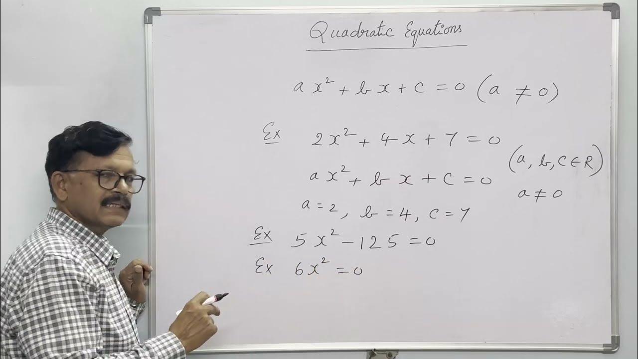 Quadratic equation Basics - YouTube