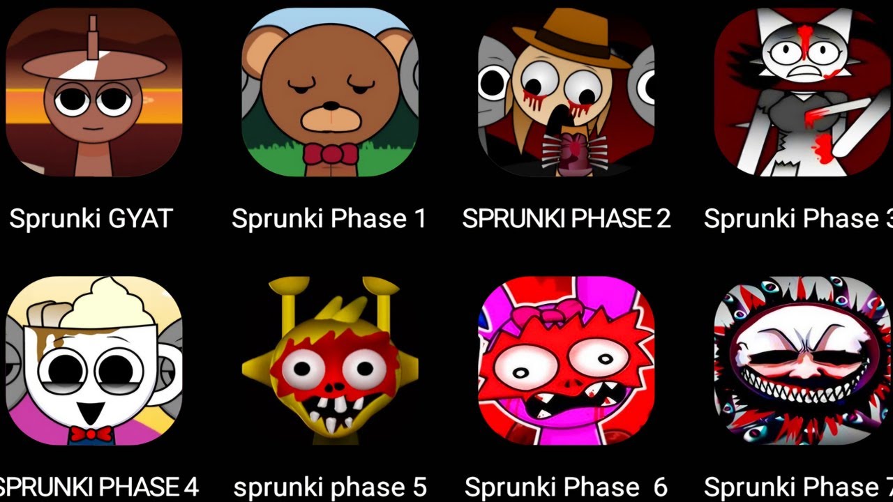 SPRUNKI GYAT,SPRUNKI POPPY PLAYTIME,SPRUNKI ALL PHASE 1-8,ROBLOX,PIRATE PRISON RUN,GRUMPY GRAN
