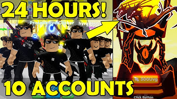 Clicker Simulator HATCHING for 24 HOURS on 10 ACCOUNTS! Clicker Sim Roblox Update 22 NEW HELL ISLAND