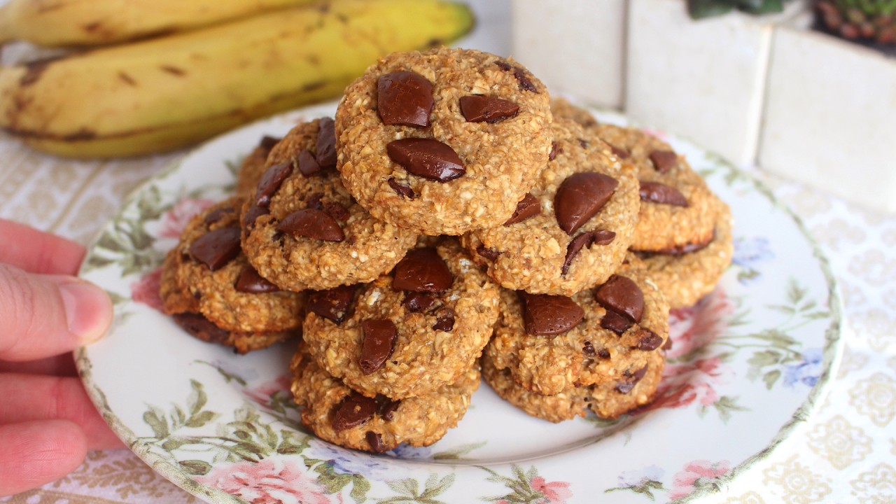 COOKIE DE BANANA COM AVEIA - RECEITAS QUE AMO