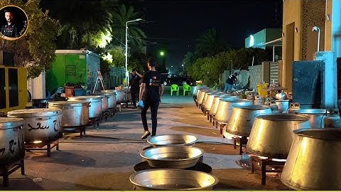 طن من اللحم واجواء حسينيه من عاشوراء في القادسيه بغداد