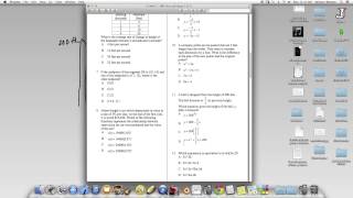 Math 1 - Benchmark Quiz - Problem 11